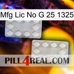 Mfg Lic No G 25 1325 17